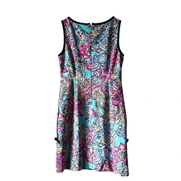 Lilly Pulitzer Francesca sheath Dress: Aqua Bait & Switch Large - Picture 9 of 12